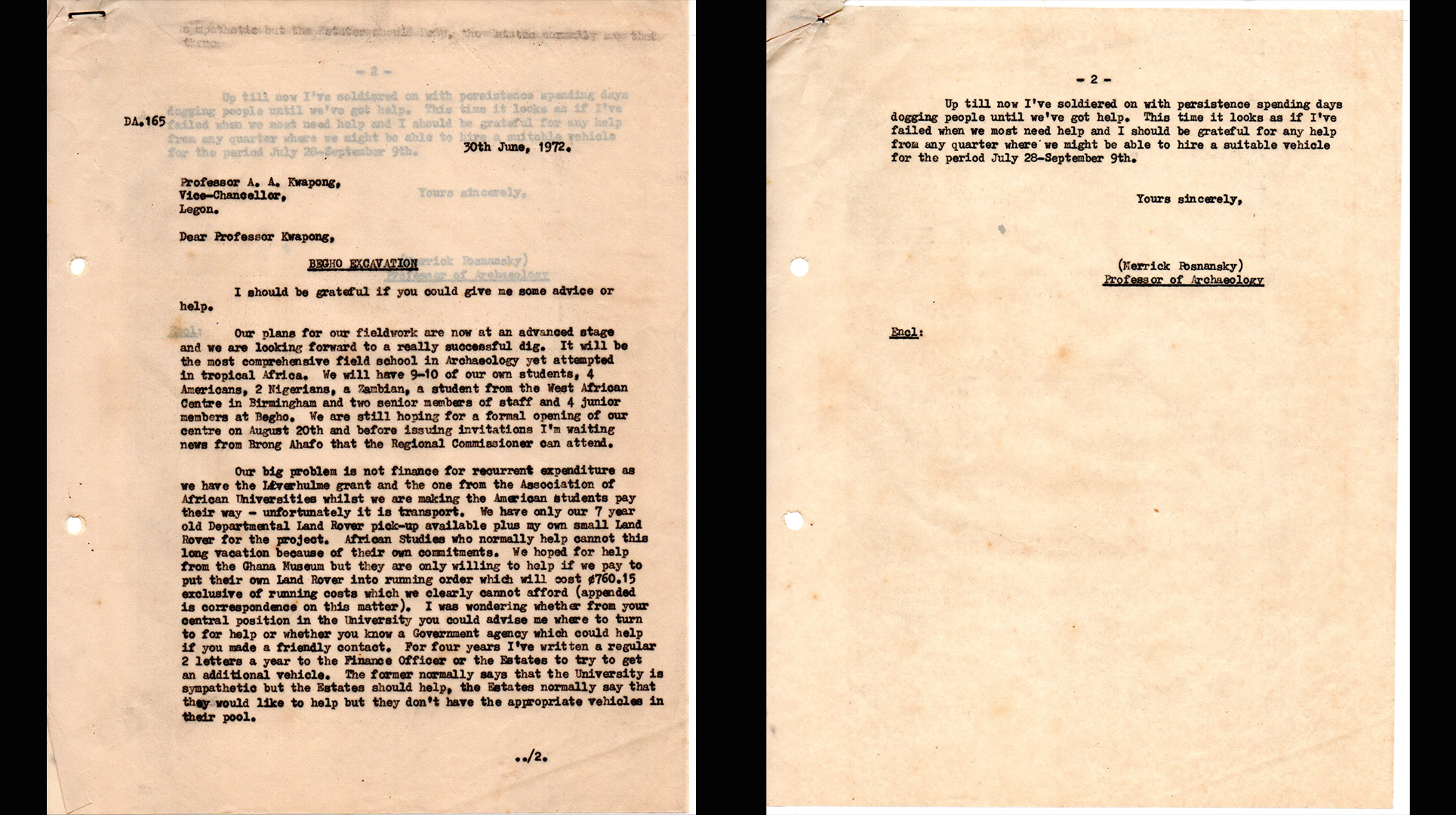 Letter of Correspondence
