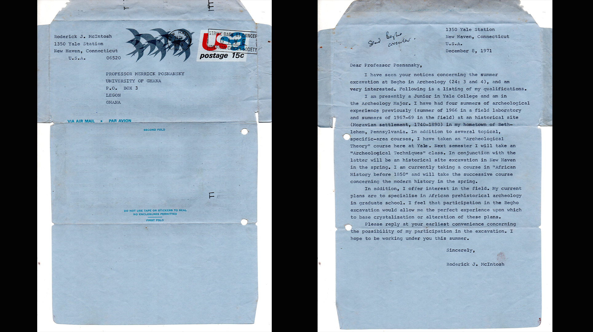 Letter of Correspondence