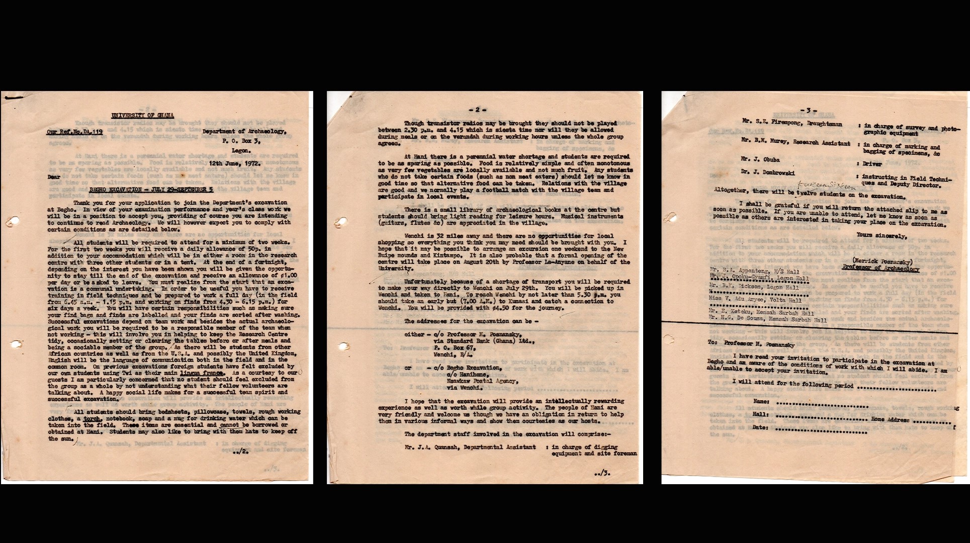 Letter of Correspondence
